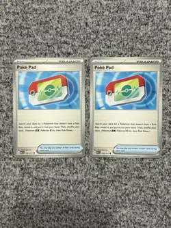 2x Poke Pad 198/217 Ascended Heroes Pokemon TCG - Image 1