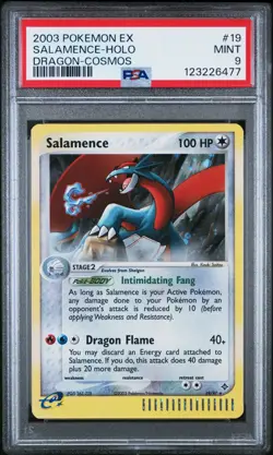 2003 POKEMON EX DRAGON COSMOS #19 SALAMENCE-HOLO PSA 9 - Image 1