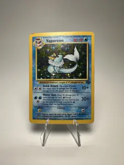 Pokemon Jungle Vaporeon Holo Rare Unlimited #12/64 1999 TCG - Image 1