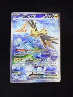 Pokemon TCG Zapdos ex 202/165 Sv: Scarlet & Violet 151 Special Illustration Rare - Image 1