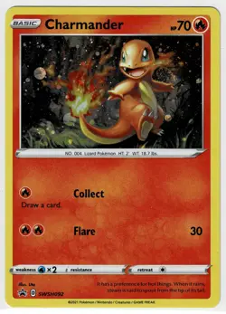 Charmander SWSH092 SWSH Pokemon Sword & Shield Black Star Promo Cosmos Holo - Image 1