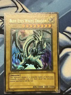 YuGiOh 2002 LOB-001 Blue-Eyes White Dragon Wavy 1st Edition English - Image 4