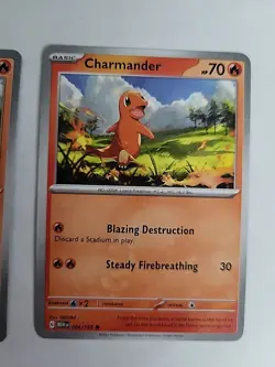 Pokemon TCG Charmander 004/165 2023 MEW Set Includes 2 Cards - Image 3