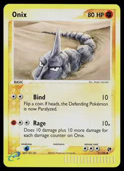 Pokemon Card - Onix Sandstorm 71/100 Common Reverse Holo - Image 1
