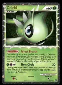 Pokemon Cards Celebi 92/102 HGSS Triumphant Rare Prime - Image 1