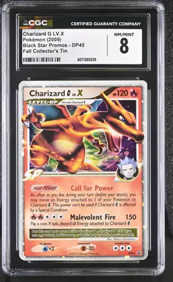 CGC 8 Charizard G LV.X 2009 Black Star Promos DP45 Holo Pokemon Card - Image 1