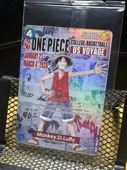 Bandai Namco One Piece College BB US Voyage Card - Monkey.D.Luffy - Sealed - Image 1