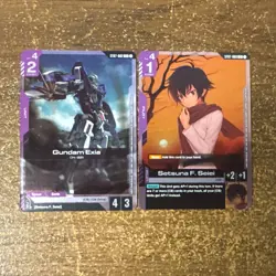 Gundam Card Game *Gundam Exia ST07-002 & Setsuna F. Seiei ST07-009* Sealed Promo - Image 1