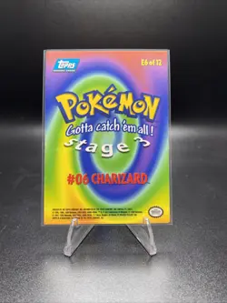 Topps Charizard Pokemon Card #6 1999 TV Animation Edition Series 1 Rare (NM) - Image 2