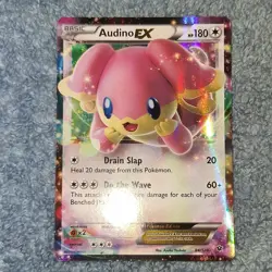 Pokemon Audino EX 84/124 2016 Ultra Rare Holo Basic Pokemon TCG Card Stock Card - Image 1