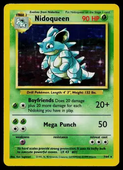Pokemon Card - Nidoqueen Jungle 7/64 Holo Rare No Symbol - Image 1