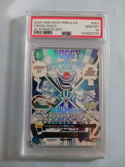 One Piece Card Game TCG PRB02 Cross Guild OP09-057 Alt Art Event Manga PSA 10 - Image 1