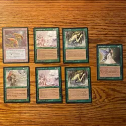 MTG: Vintage ‘96 Alliances Green 7 LP Card Lot - Magic The Gathering - Image 1