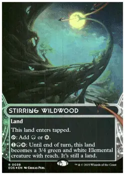 Stirring Wildwood - 129 - MTG: Edge of Eternities - Borderless - GALAXY FOIL - Image 1