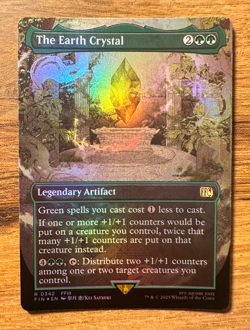 Magic MTG Final Fantasy The Earth Crystal #342 *FOIL* Borderless Rare - Image 1