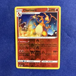 Pokemon TCG SWSH Vivid Voltage Charizard 25/185 Reverse Holo Rare - NM - Image 1