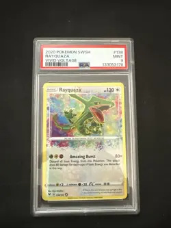 2020 POKEMON SWORD & SHIELD VIVID VOLTAGE #138 RAYQUAZA PSA 9 - Image 1