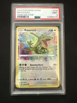 2020 POKEMON SWORD & SHIELD VIVID VOLTAGE #138 RAYQUAZA PSA 9 - Image 1