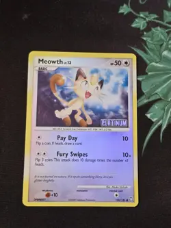 Pokemon Platinum Meowth Stamped Reverse Burger King Promo 106/146 NM 54 - Image 1