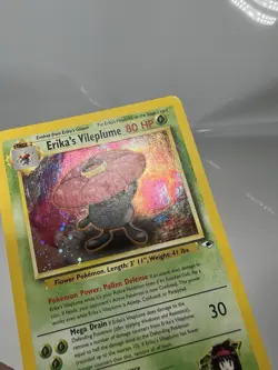Erika's Vileplume #5/132, Gym Heroes Rare Holo, 2000 Vintage Pokemon TCG, LP - Image 2