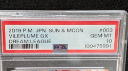 2019 Pokemon Japanese Sun & Moon Dream League Vileplume GX 003 PSA 10 - Image 3
