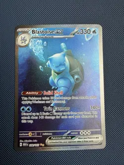 Pokemon Blastoise ex 200/165 Scarlet & Violet 151 Illustration Rare English - Image 1