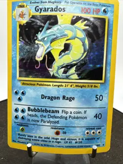 Gyarados 6/102 Holo Rare Base Set Pokemon Card WOTC - Image 3