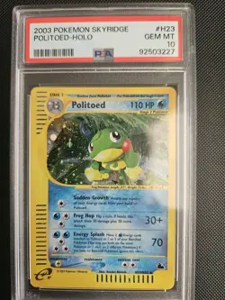 2003 POKEMON SKYRIDGE #H23 POLITOED-HOLO PSA 10 SWIRL - Image 1