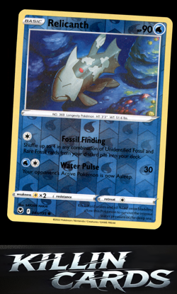Reverse Holofoil Relicanth 044/195 Pokemon Common SWSH12: Silver Tempest Card NM - Image 1
