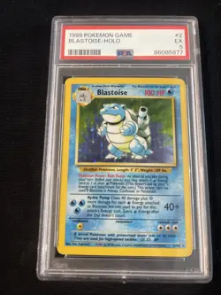 1999 POKEMON GAME #2 BLASTOISE-HOLO PSA 5 - Image 1