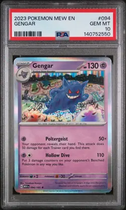 2023 POKEMON MEW EN-151 #094 GENGAR PSA 10 - Image 1