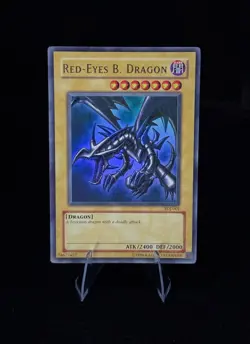 Yu-Gi-Oh! Red-Eyes Black Dragon SDJ-001 Unlimited Holo Ultra Rare - MP - Image 1