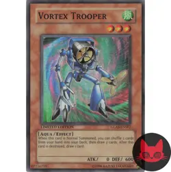 Yugioh Vortex Trooper GLAS-ENSE2 Super Rare Limited Edition NM - Image 1
