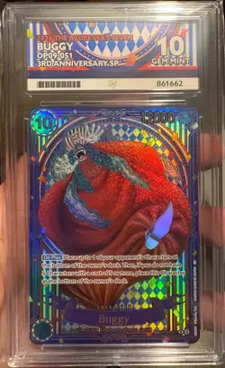 One Piece Silver Buggy SP SR- OP09-051 (SP) OP14 English (Perfect subgrades) - Image 1