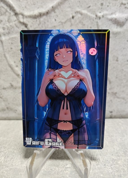 Hinata Trading Card Waifu Goddess Story Anime Girl holo Karte Manga Full Art - Image 1