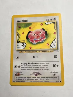 Snubbull 55/64 | Common | Unlimited | Pokemon WOTC Neo Revelation Card | NM/LP - Image 1