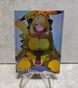 Cynthia Trading Card Waifu Goddess Story Anime Girl holo Karte Manga Full Art - Image 1