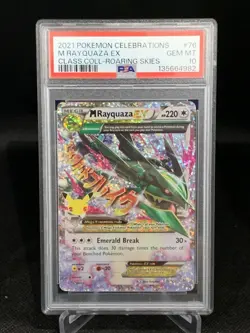 Pokemon TCG M Rayquaza EX Celebrations Card 76/108 PSA 10 - Image 1