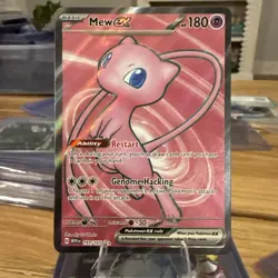 Pokemon Mew EX TCG 193/165 Scarlet & Violet 151 Holo LP - Image 1