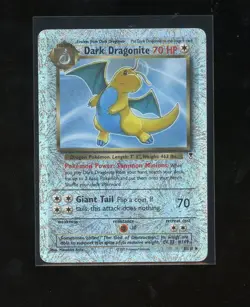 2002 Pokemon Legendary Collection Dark Dragonite 5/110 Reverse Holo Foil WOTC - Image 1