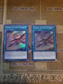YUGIOH 2X FANDORA THE FLYING FURTRESS DASA-EN024 SUPER 1ST/UNLIMITED ED NM - Image 1