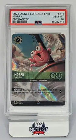 2024 Disney Lorcana Into The Inklands #211 Enchanted Morph Space Goo PSA 10 GEM - Image 1
