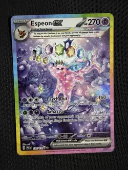 Pokemon TCG Espeon EX Prismatic Evolutions Holo Card 155/131 NM Condition - Image 1