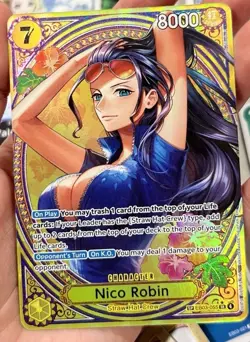 Bandai Nico Robin EB03-055 Super Rare SP Extra Booster One Piece Heroines Card - Image 1