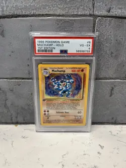 Pokemon Machamp PSA 4 Deck Exclusives 008/102 1st Edition Holo Rare 1999 Card - Image 1