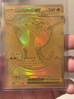 Pokemon Mega Charizard X EX HYPER RARE GOLD Card 130/094 Phantasmal Flames - Image 1