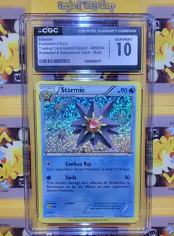 Pokemon Starmie 005/034 Holo CLB Trading Card Game Classic CGC 10 Gem Mint - Image 1