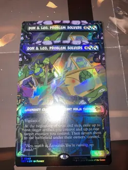 magic the gathering TMNT Don & Leo, Problem Solvers Borderless Foil X2 - Image 1