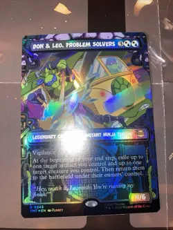 magic the gathering TMNT Don & Leo, Problem Solvers Borderless Foil X2 - Image 2