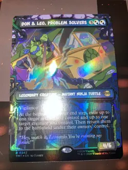 magic the gathering TMNT Don & Leo, Problem Solvers Borderless Foil X2 - Image 4